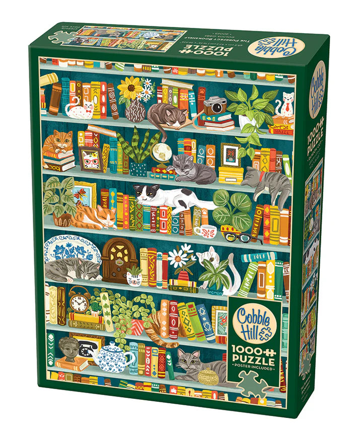 The Purrfect Bookshelf | 1000 Piece Puzzle (Cobble Hill)