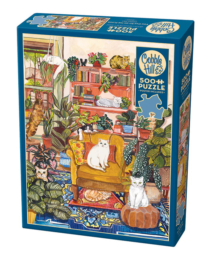 You Can Sit On The Floor | 500 Piece Cat Puzzle (Cobble Hill)