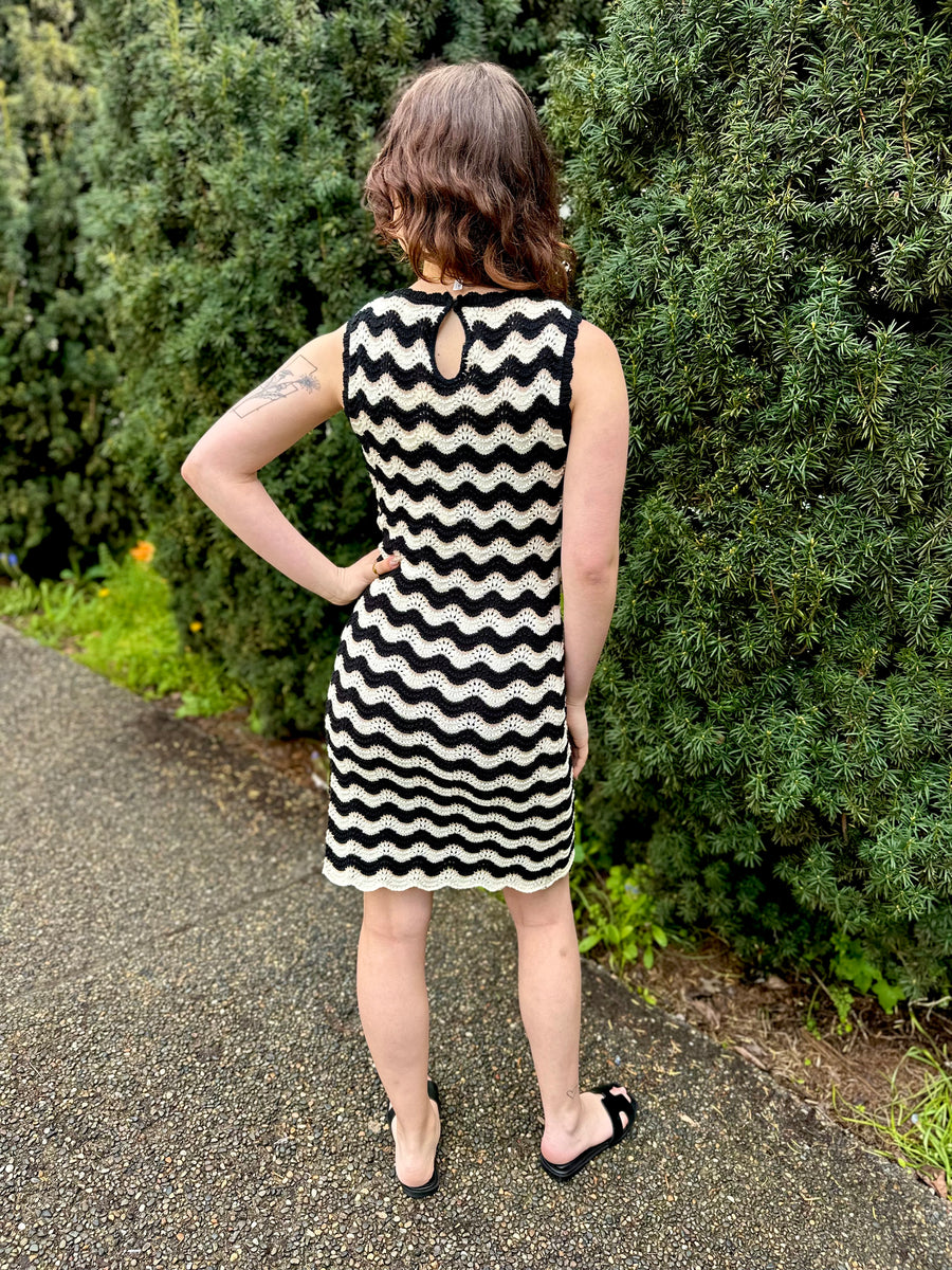 Gemma | Zig Zag Stripe Knit Dress