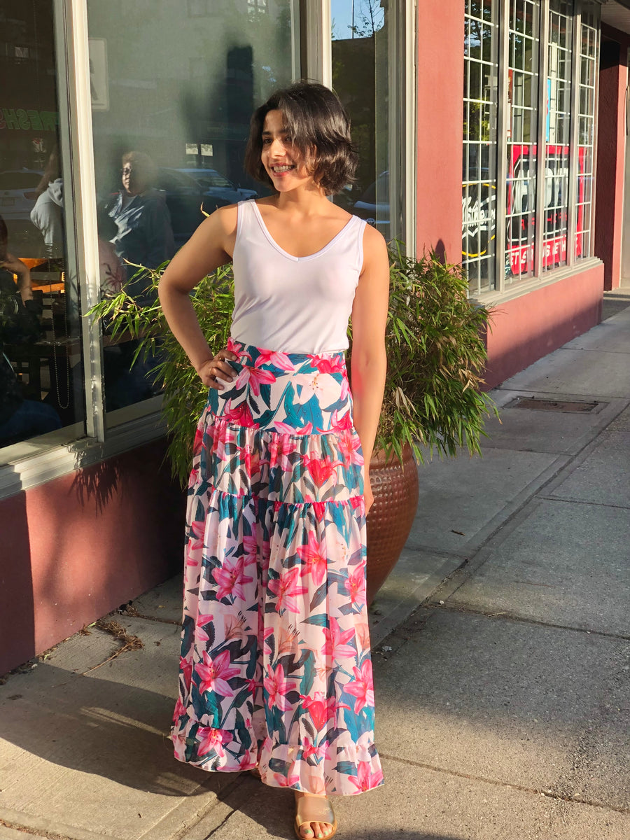 Riviera Romance | Swim Cover Up Skirt | Floral
