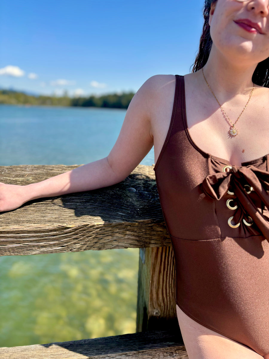 Coastal Couture | One Piece Swimsuit | Chocolate