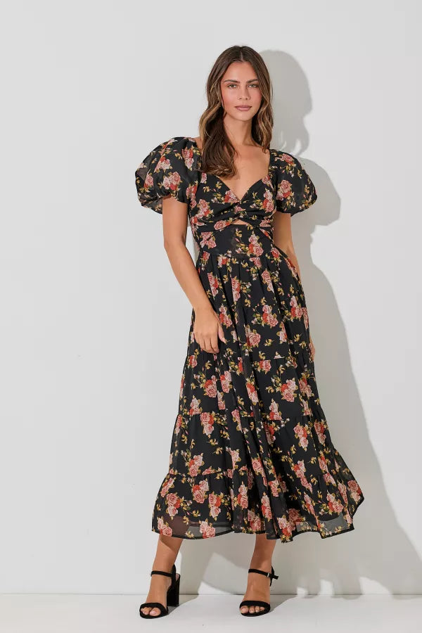 Verona | Printed Floral Maxi Dress