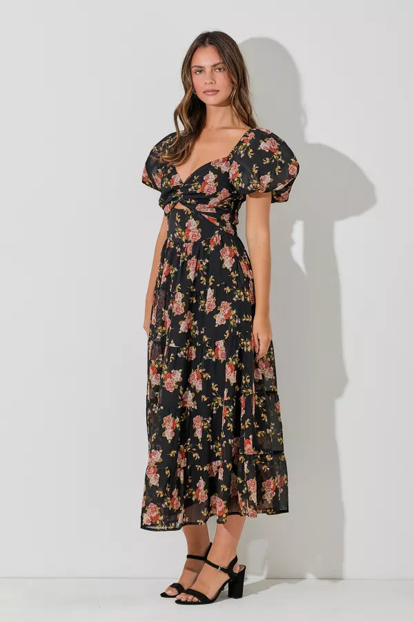 Verona | Printed Floral Maxi Dress