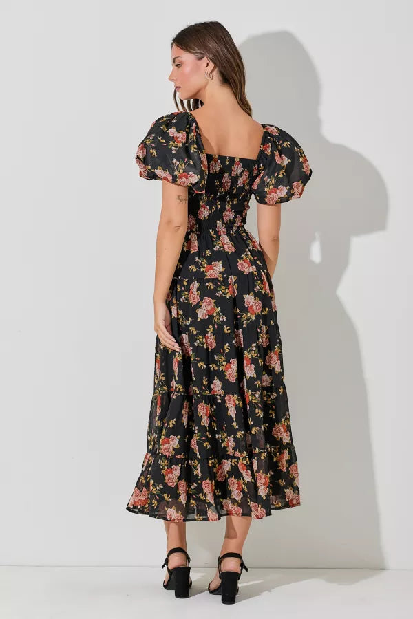 Verona | Printed Floral Maxi Dress