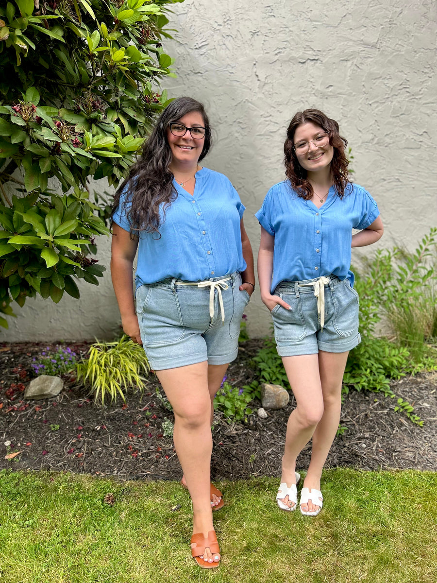 Sally | High Waist Cuff Jogger Shorts (Judy Blue Style 150344)