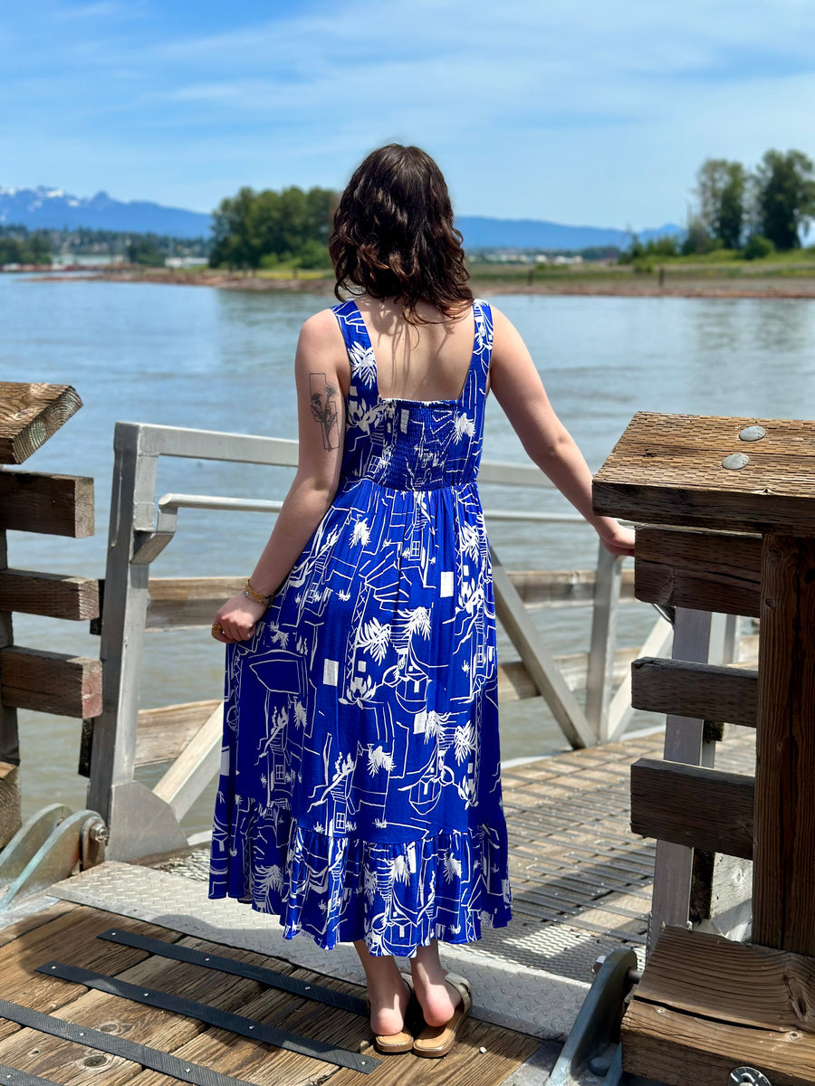 Persephone | Linen Blend Midi Dress