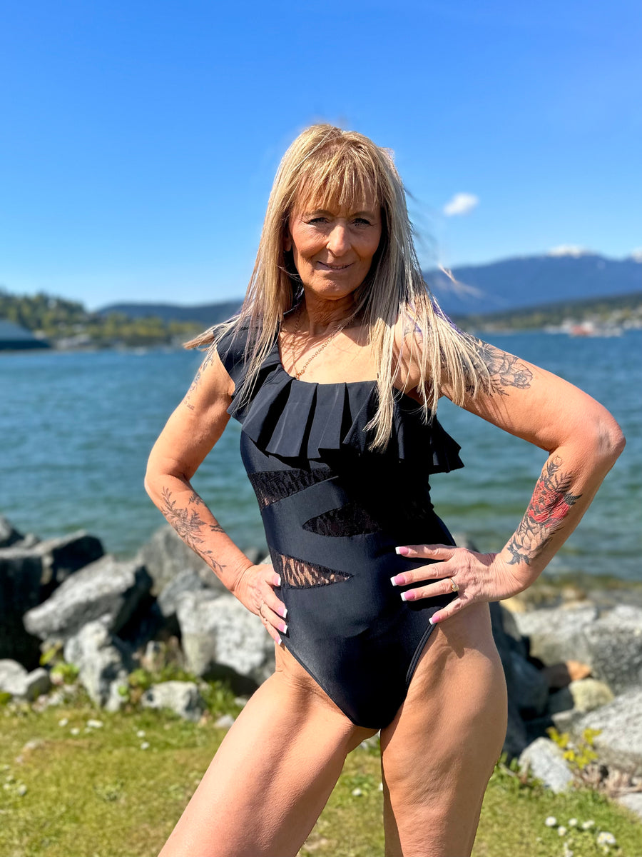 Bermuda Leopard | One Piece Swimsuit | Black