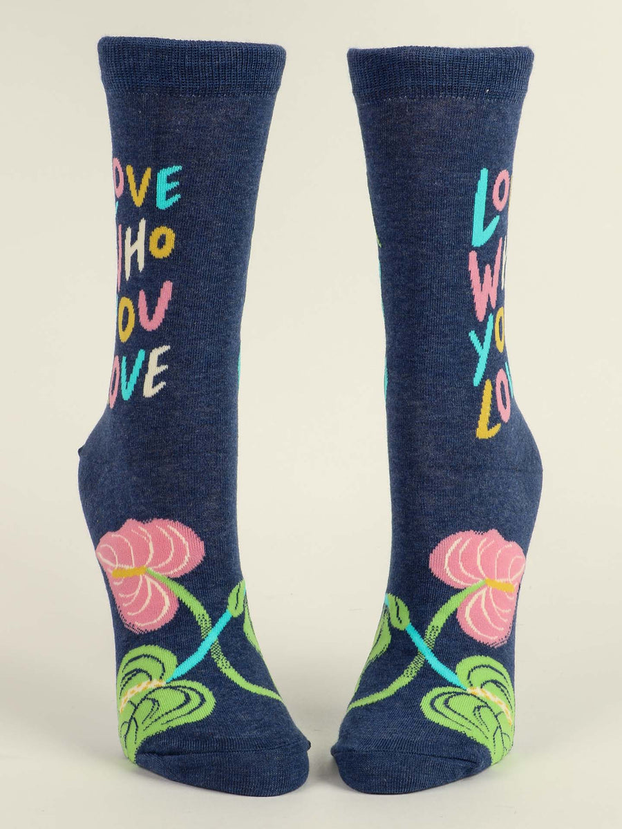 Love Who You Love | Women's Crew Socks | Blue Q