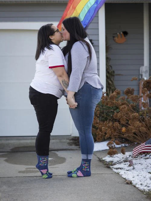 Love Who You Love | Women's Crew Socks | Blue Q