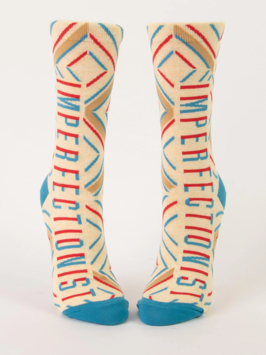 Imperfectionist | Women's Crew Socks | Blue Q