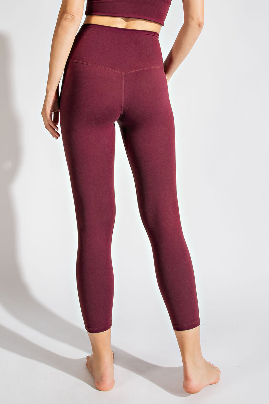 Ramona | Capri Length Yoga Pants With Two Line Inseam | Cassis