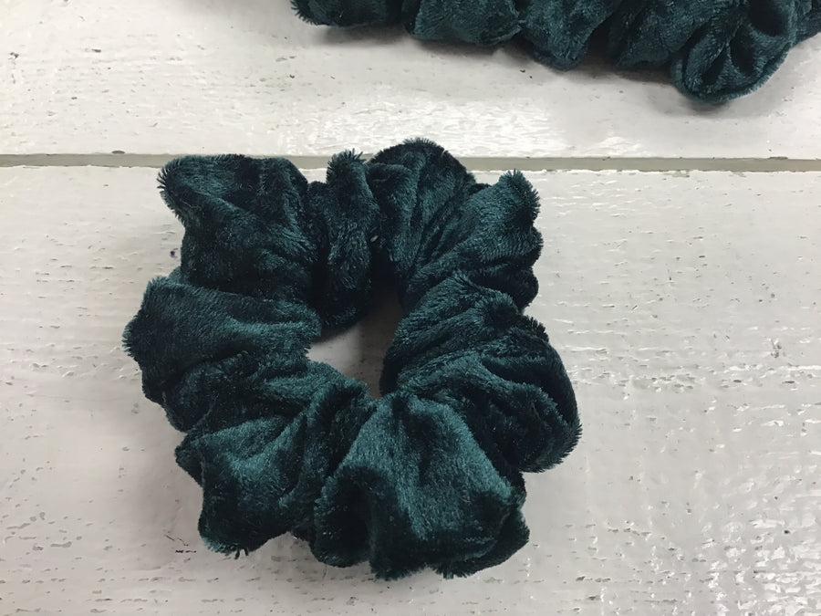 Forest Green Velvet Scrunchie