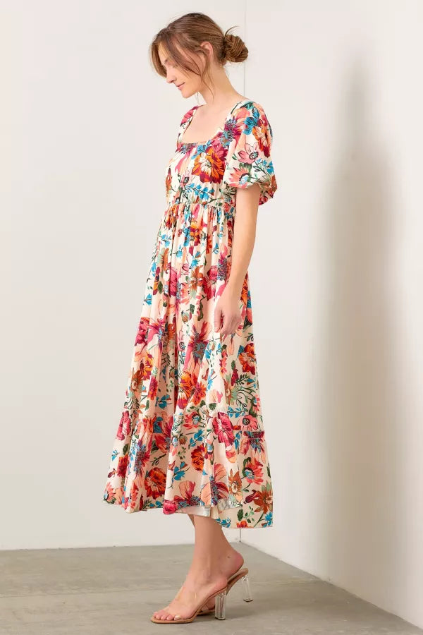 Botanical Bliss | Floral Midi Dress