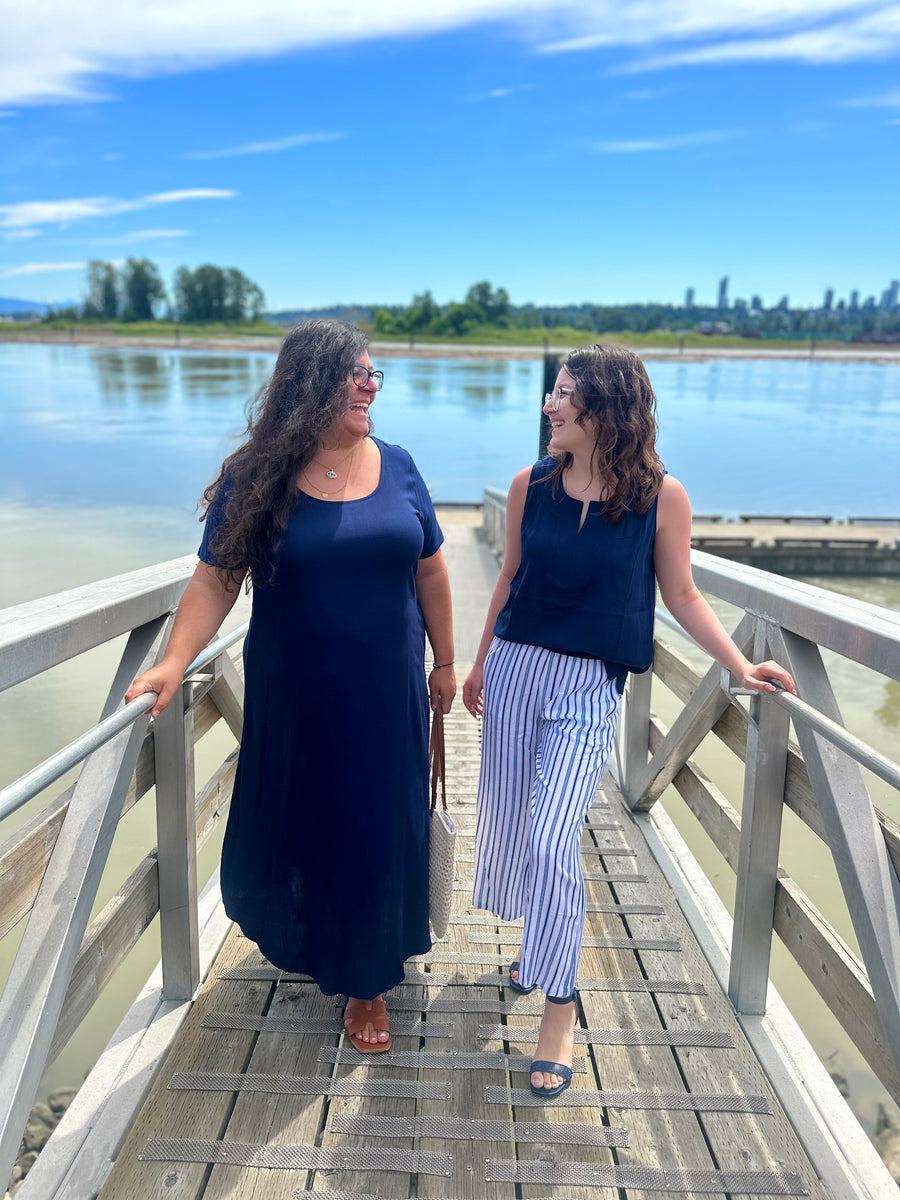 Scarlette | Linen Bamboo Tank | Indigo