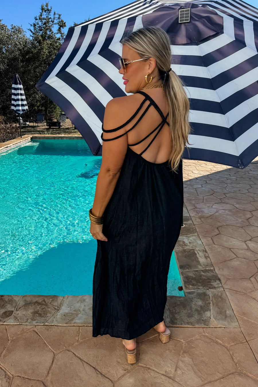 Ciao Bella | Strappy Cover Up Dress | Black
