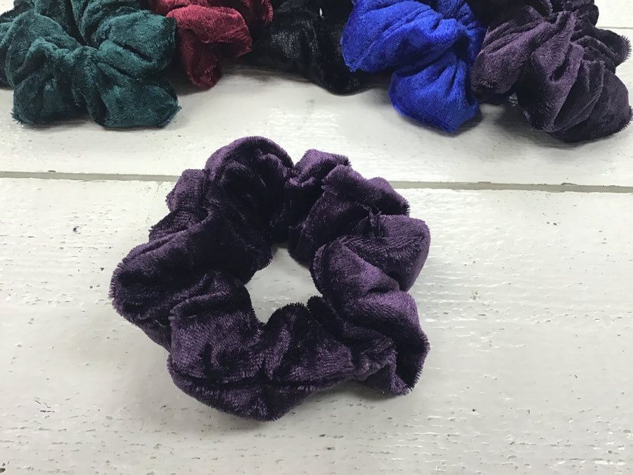 Deep Purple Velvet Scrunchie