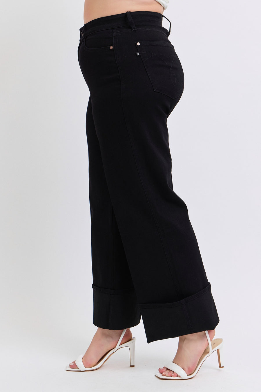 Jennie | High Waist Retro Wide Leg Black | Judy Blue Style 82617