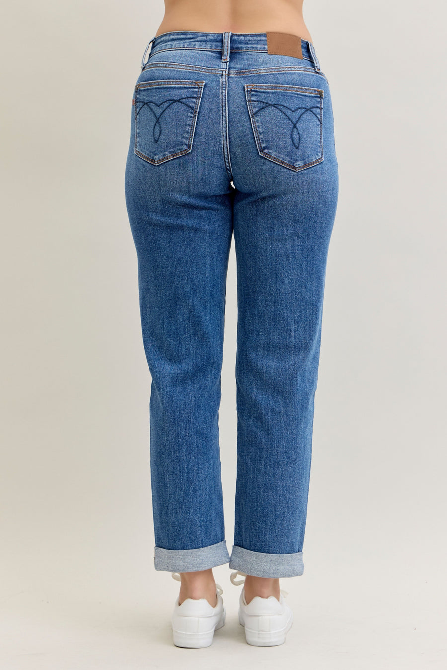 Clara | Mid Rise Classic Cuffed Boyfriend Fit (Judy Blue Style 82685)