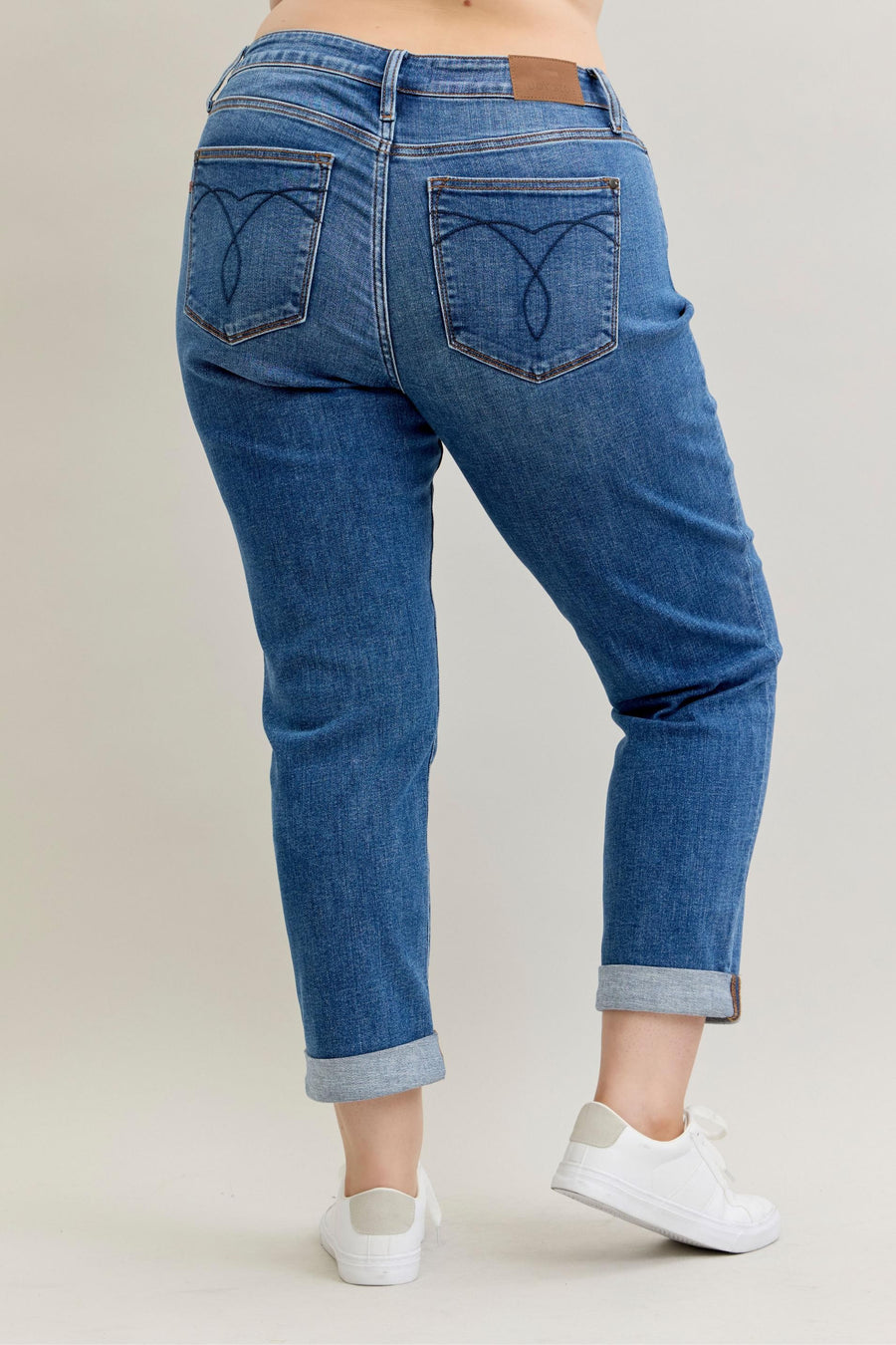 Clara | Mid Rise Classic Cuffed Boyfriend Fit (Judy Blue Style 82685)