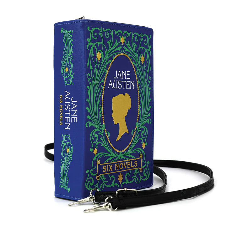 Jane Austen Novels Book Clutch Bag in Vinyl