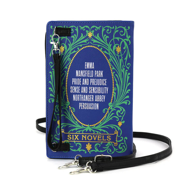 Jane Austen Novels Book Clutch Bag in Vinyl