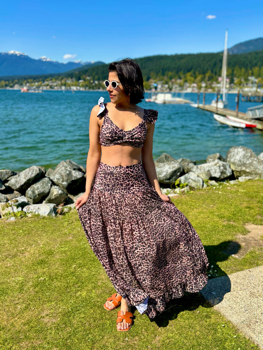 Capri Chic | Swim Cover Up Skirt | Animal Print