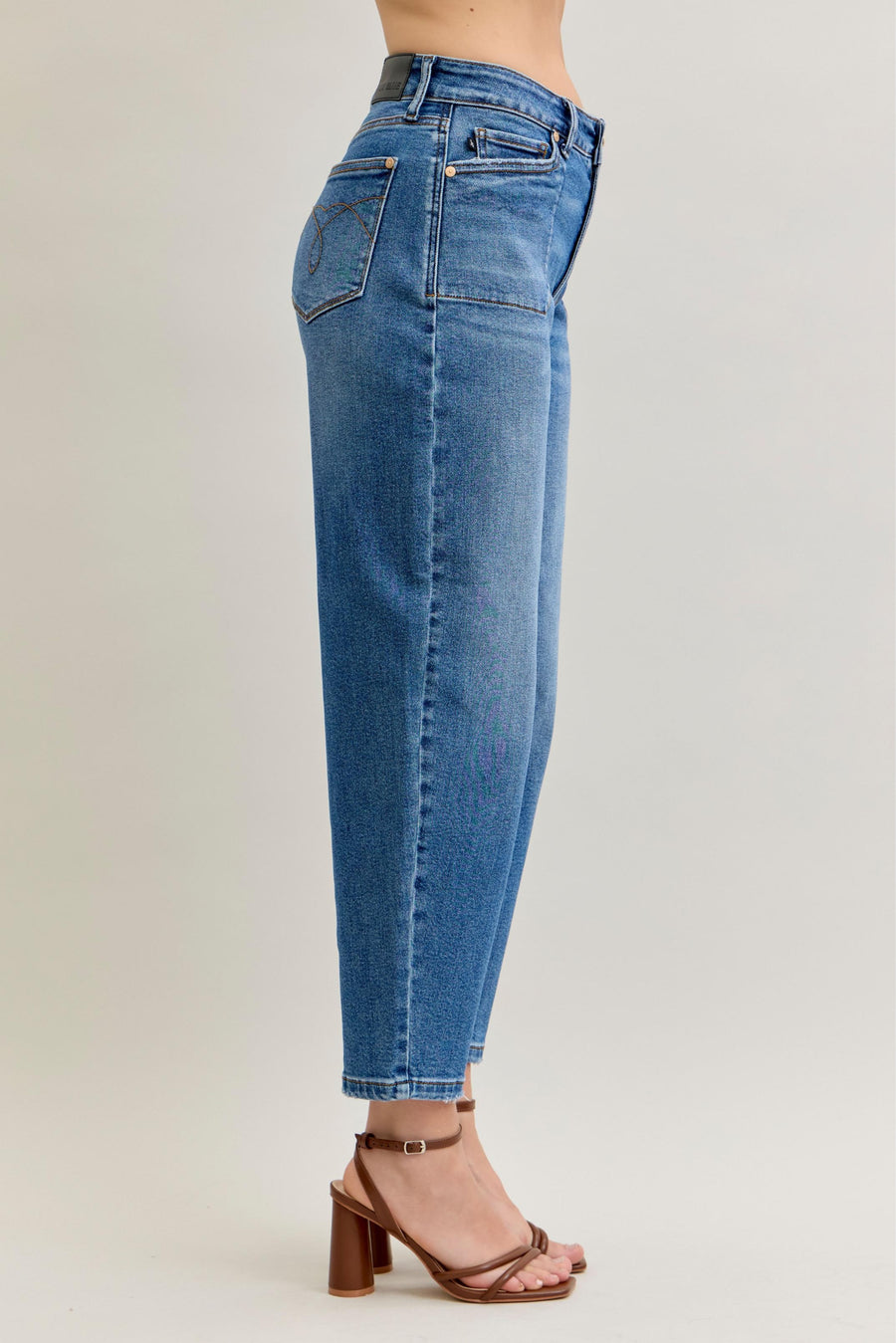 Olivia | High Waist Soft Barrel Leg (Judy Blue Style 881012)