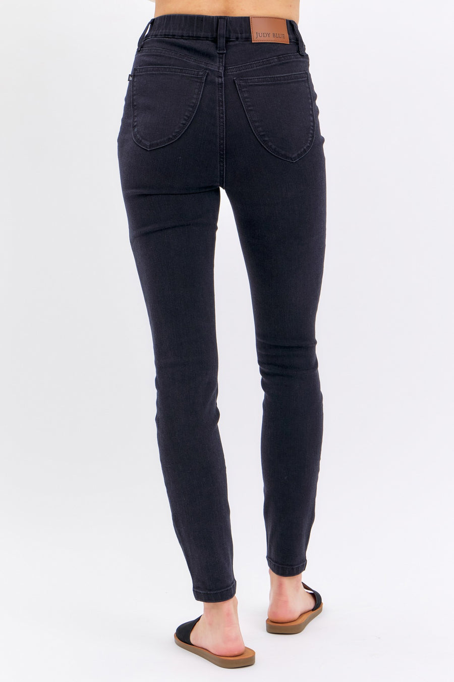 Melanie | High Waist Pull On Sheild Pockets Skinny (88581)