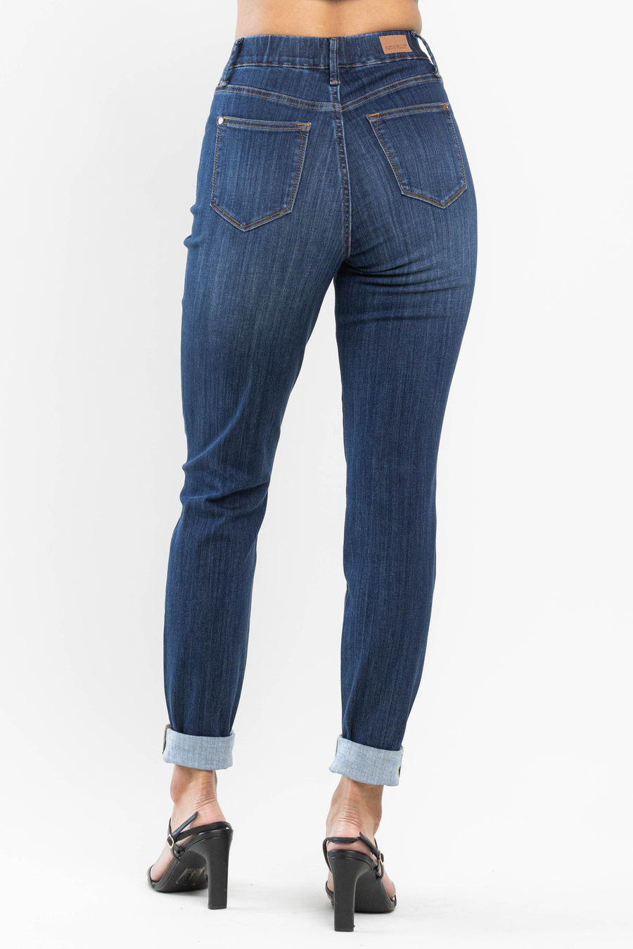 Jennifer | High Waist Pull On Double Cuff Slim Fit (Judy Blue 88750)