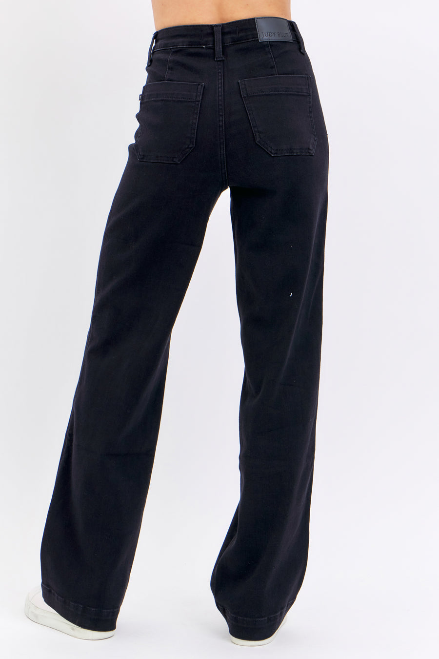 Nicole | High Waist Patch Pocket Straight Leg Jean