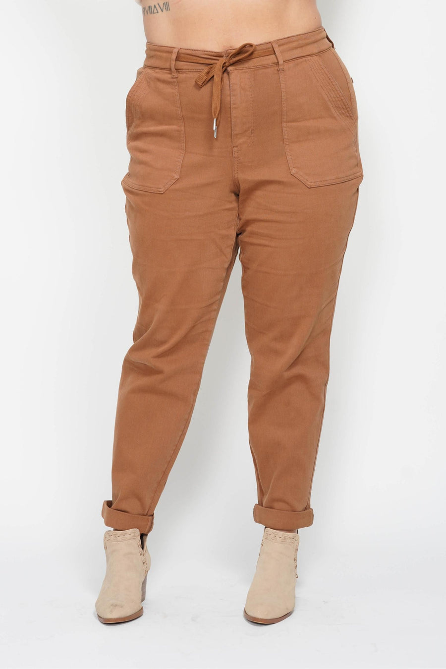 Jenny | High Waist Garment Dyed Cuff Jogger (Judy Blue Style 88857)