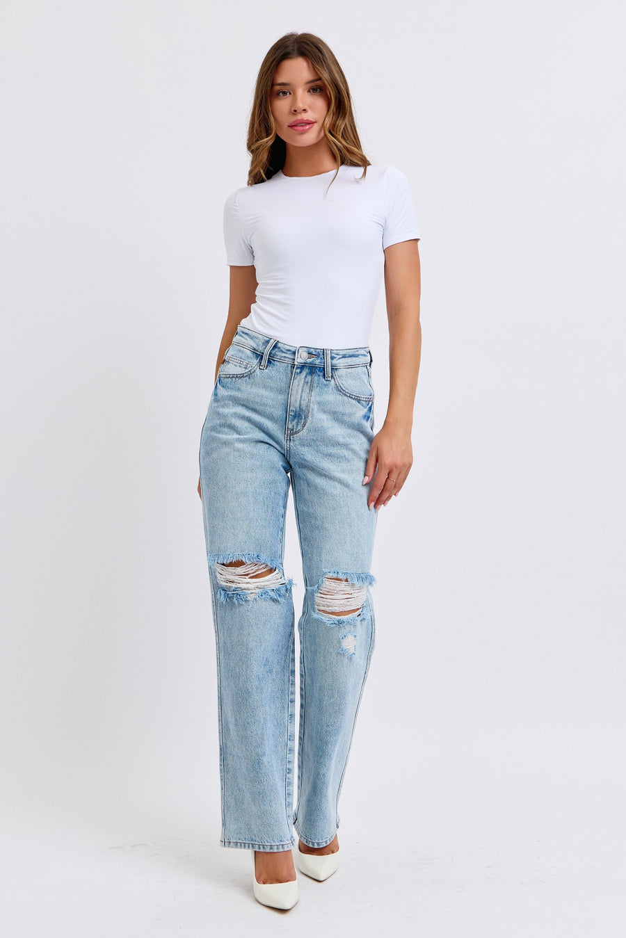 Winona | High Waist Rigid Magic 90's Destroy Straight (Judy Blue Style 88884)