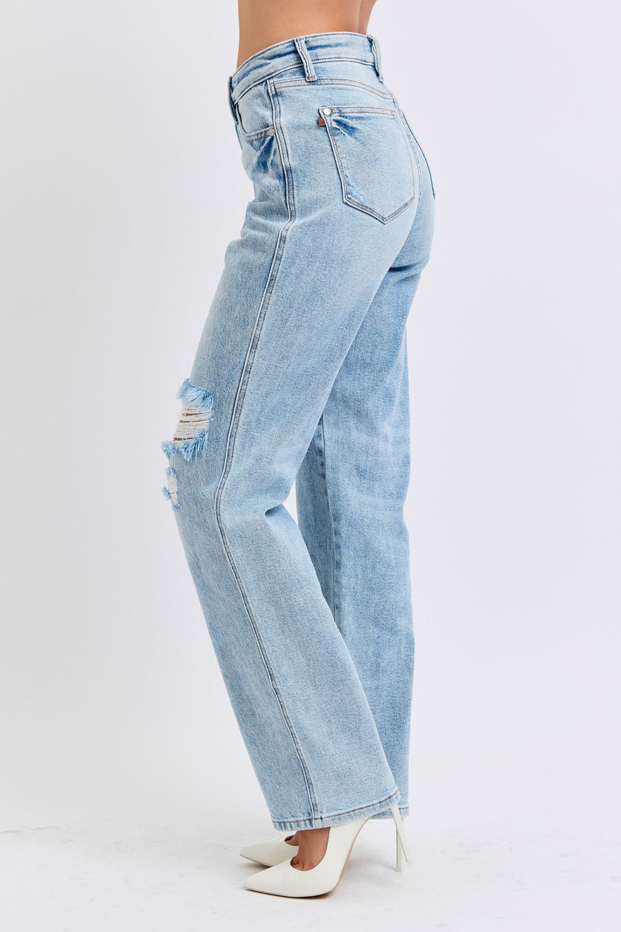 Winona | High Waist Rigid Magic 90's Destroy Straight (Judy Blue Style 88884)