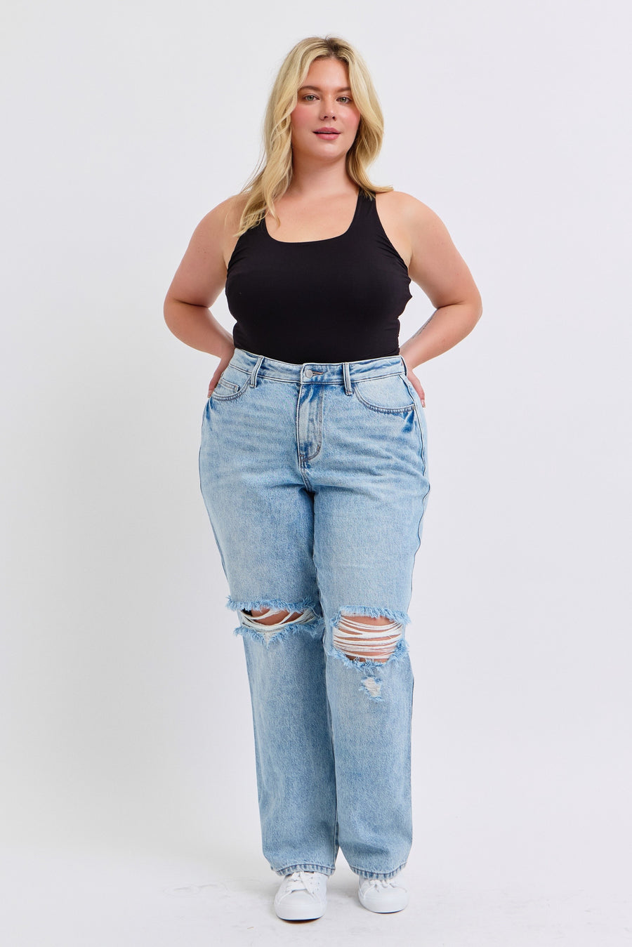 Winona | High Waist Rigid Magic 90's Destroy Straight (Judy Blue Style 88884)