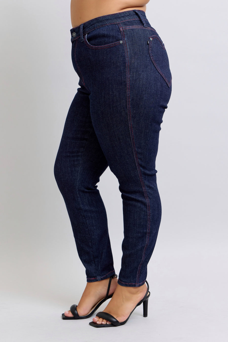 Juliet | High Waist Heart Shaped Back Pockets Skinny Jean (Judy Blue Style 88916)