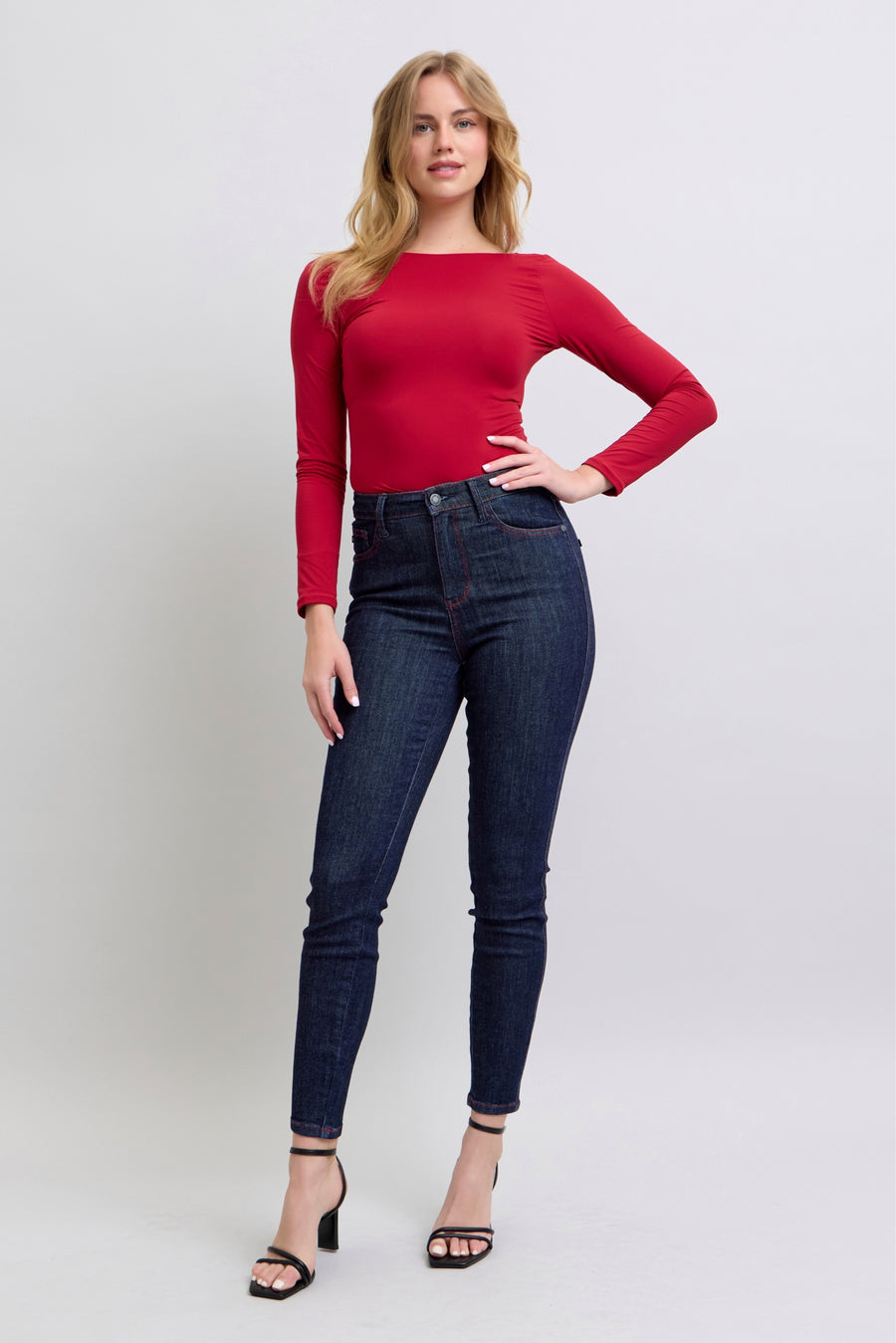 Juliet | High Waist Heart Shaped Back Pockets Skinny Jean (Judy Blue Style 88916)