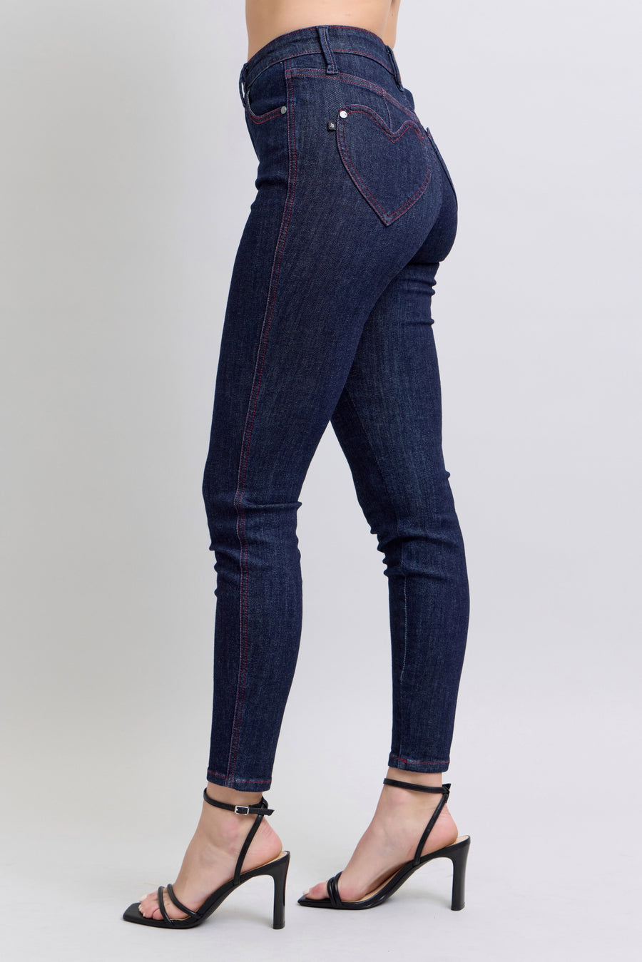 Juliet | High Waist Heart Shaped Back Pockets Skinny Jean (Judy Blue Style 88916)