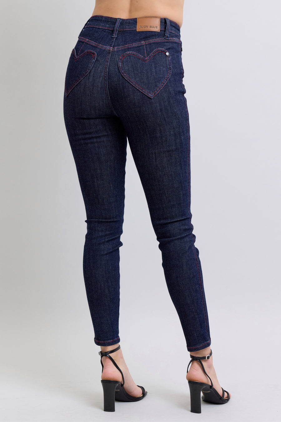 Juliet | High Waist Heart Shaped Back Pockets Skinny Jean (Judy Blue Style 88916)