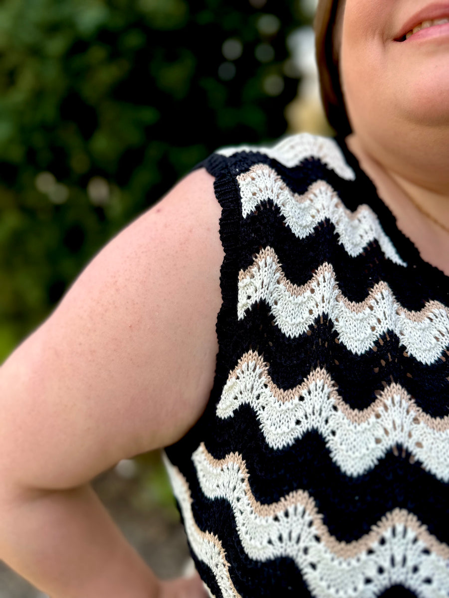 Gemma | Zig Zag Stripe Knit Dress