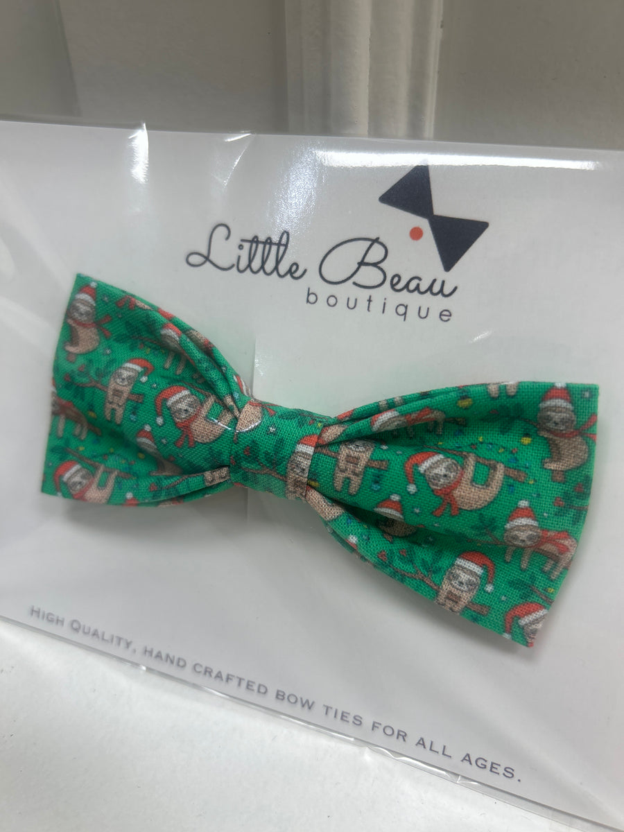 Santa Sloth Bow Tie | Little Beau Boutique