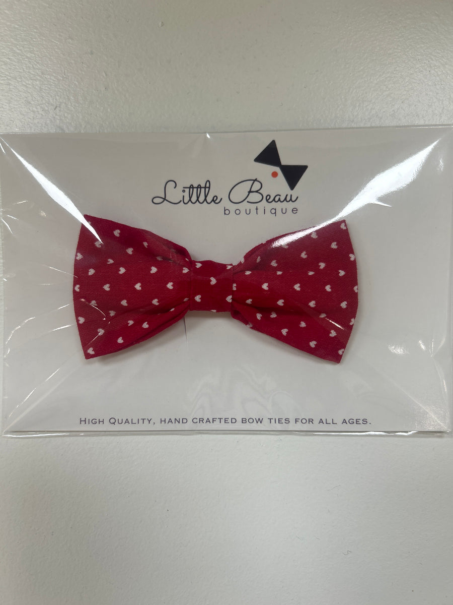 Mini Red Hearts Bow Tie | Little Beau Boutique
