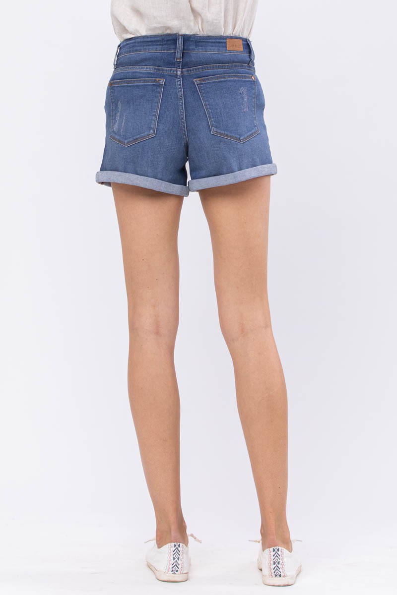 Angelica Mid-Rise Maternity Cutoff Shorts (Judy Blue Style 91502)