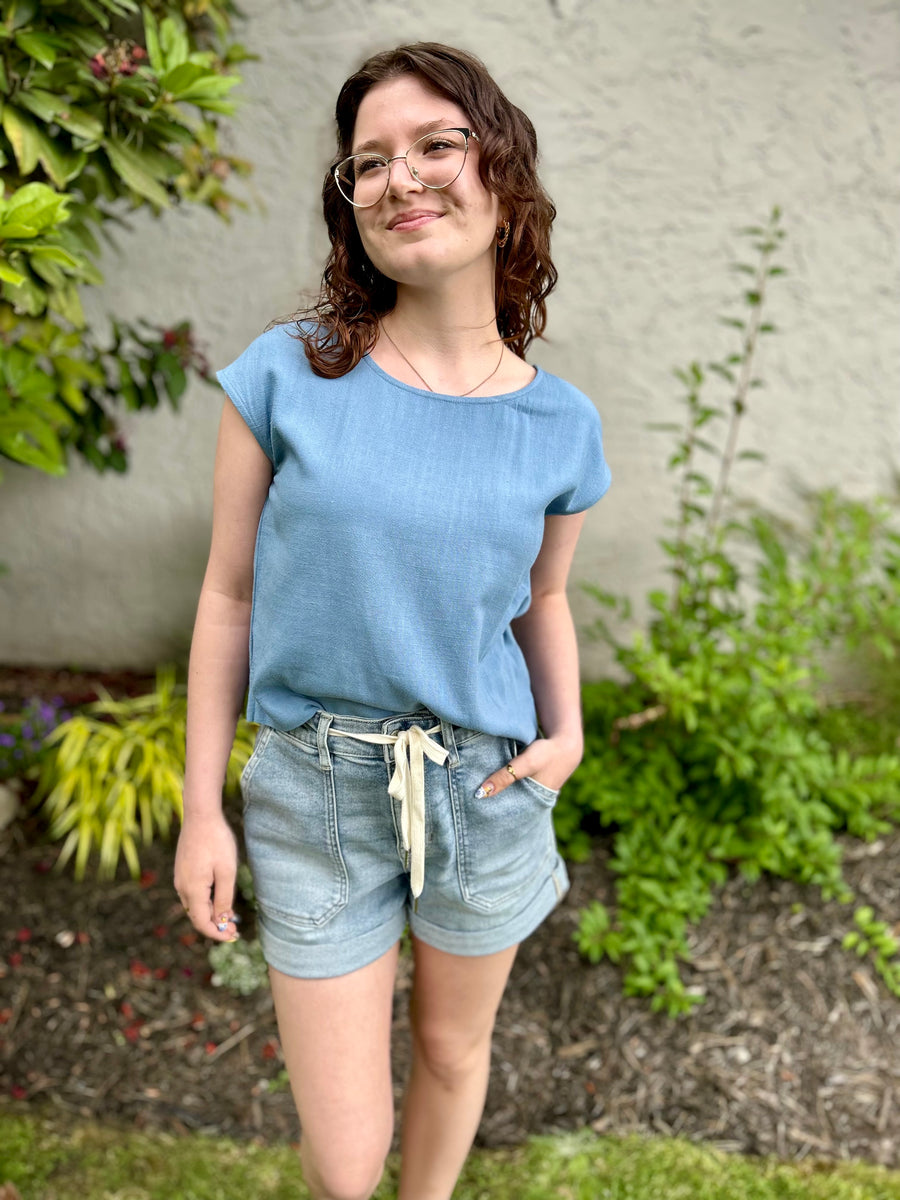 Sally | High Waist Cuff Jogger Shorts (Judy Blue Style 150344)