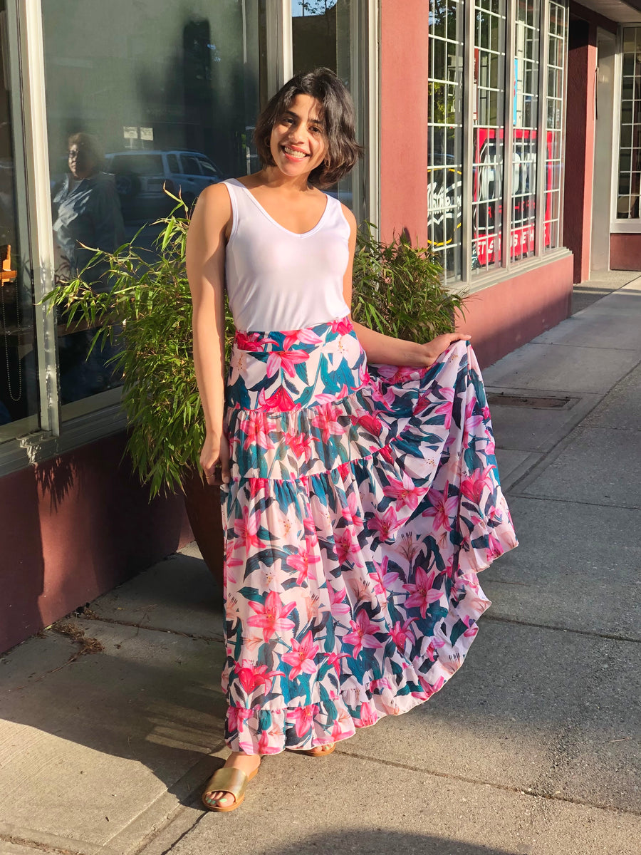 Riviera Romance | Swim Cover Up Skirt | Floral