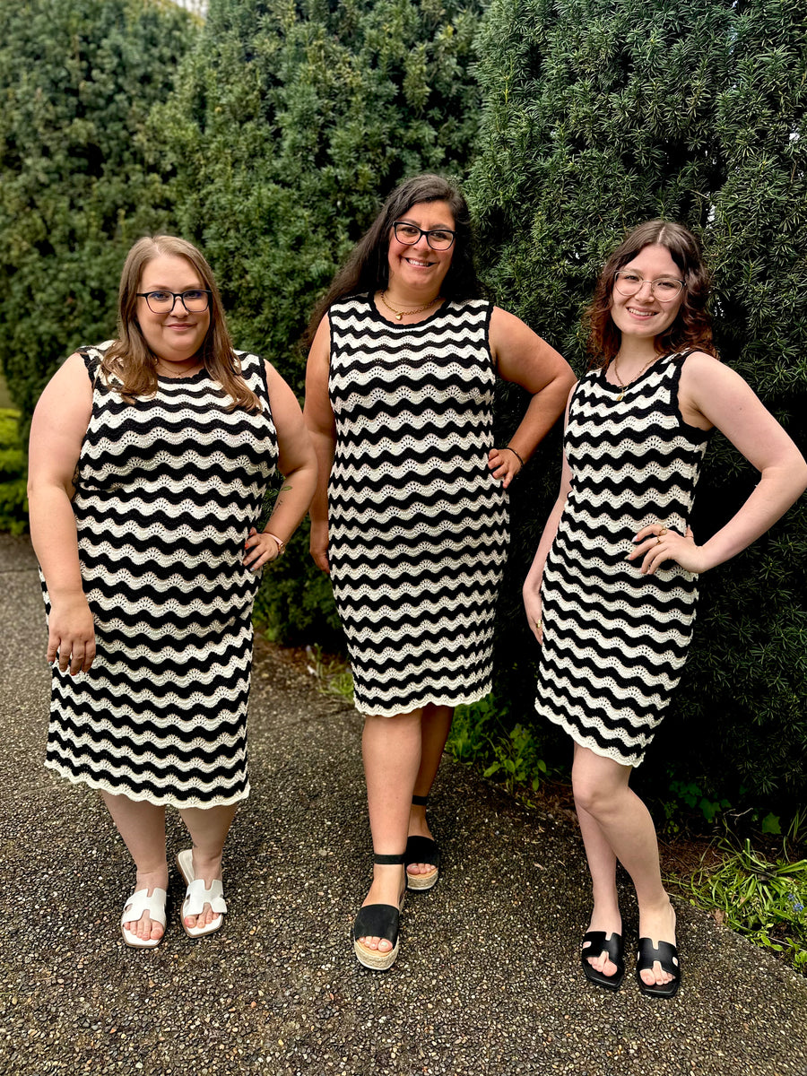 Gemma | Zig Zag Stripe Knit Dress