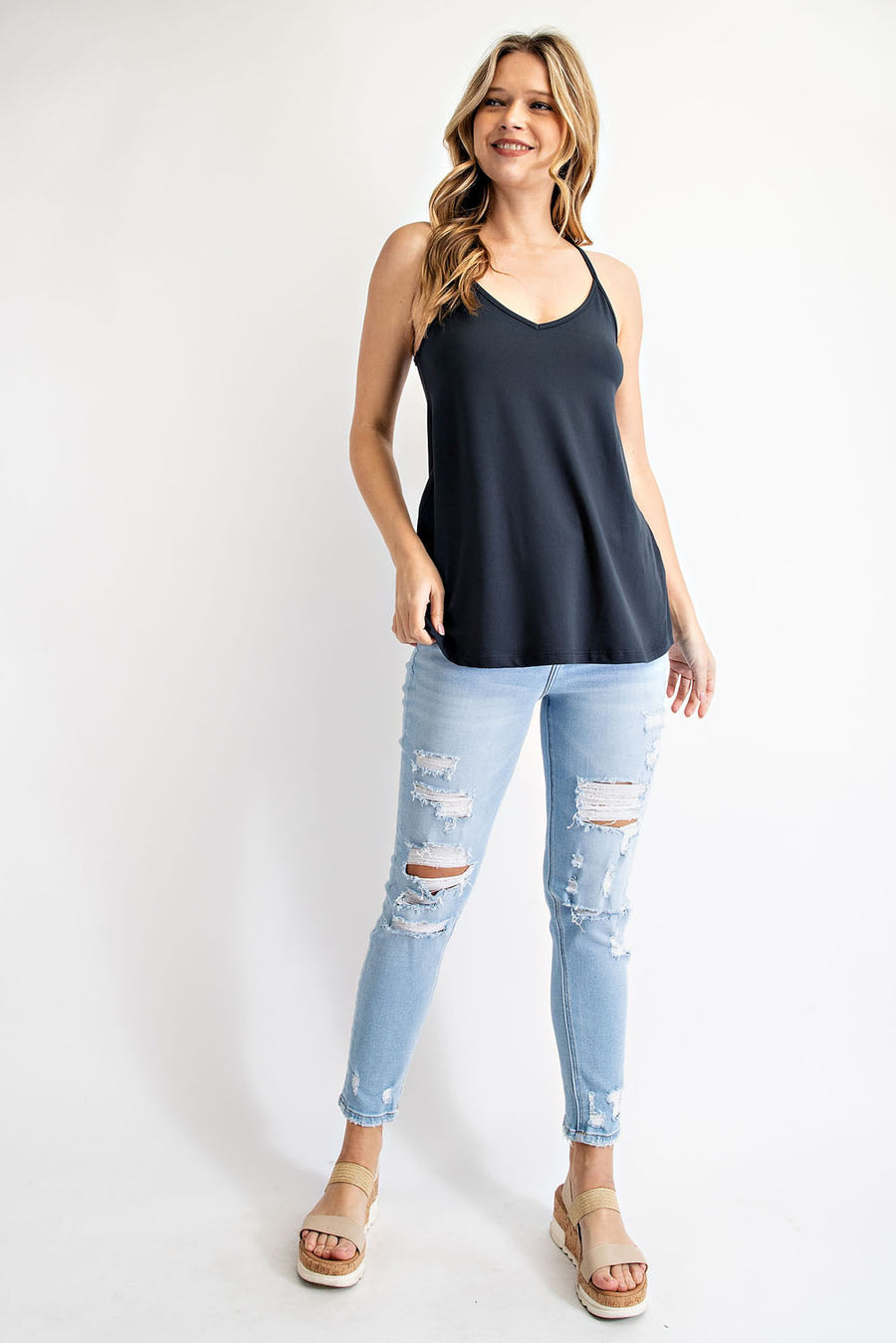 Becca | Butter Camisole Tank Top | Black