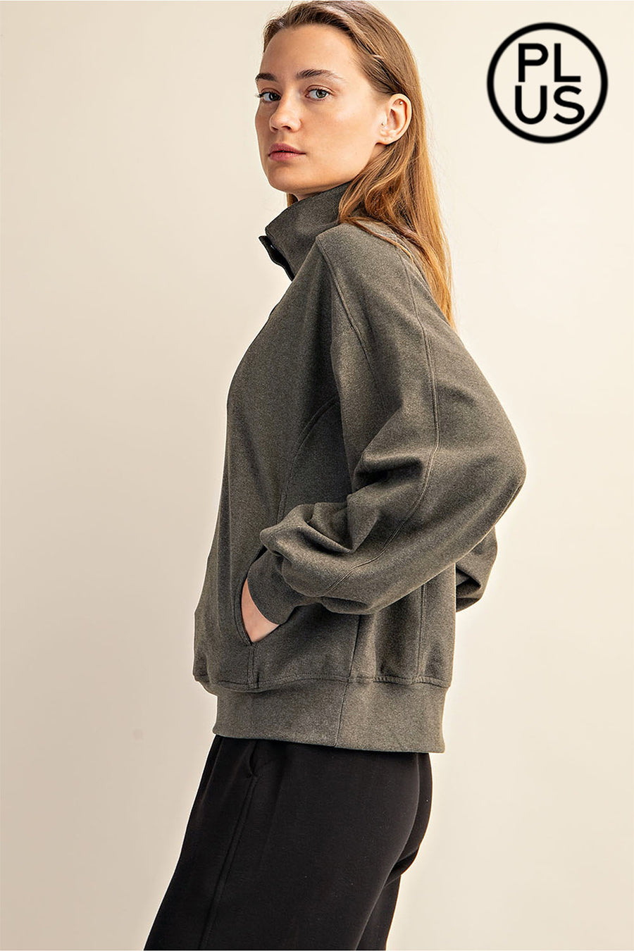 Lenore | Long Sleeve Button Down Top | Olive
