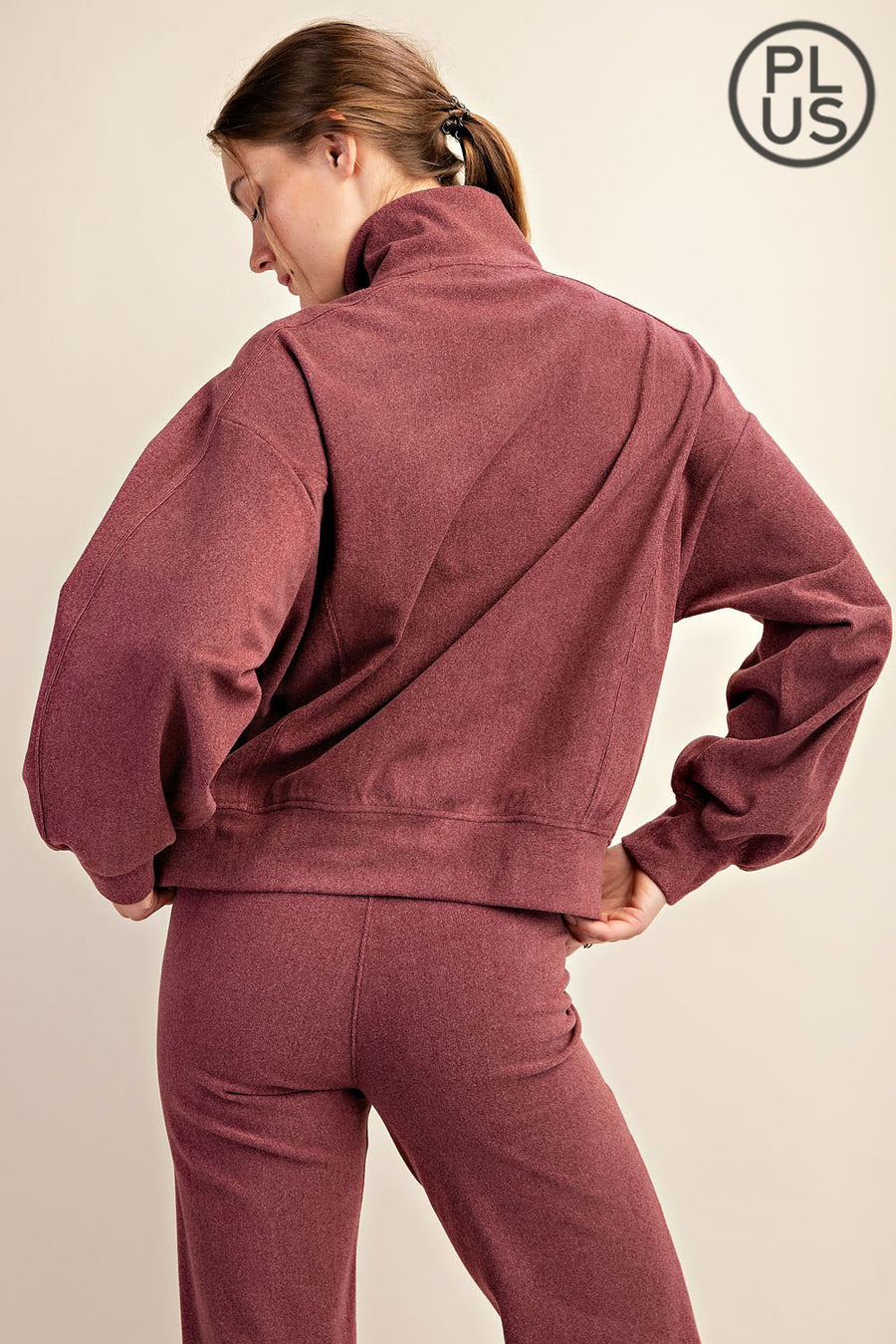 Lenore | Long Sleeve Button Down Top | Wine