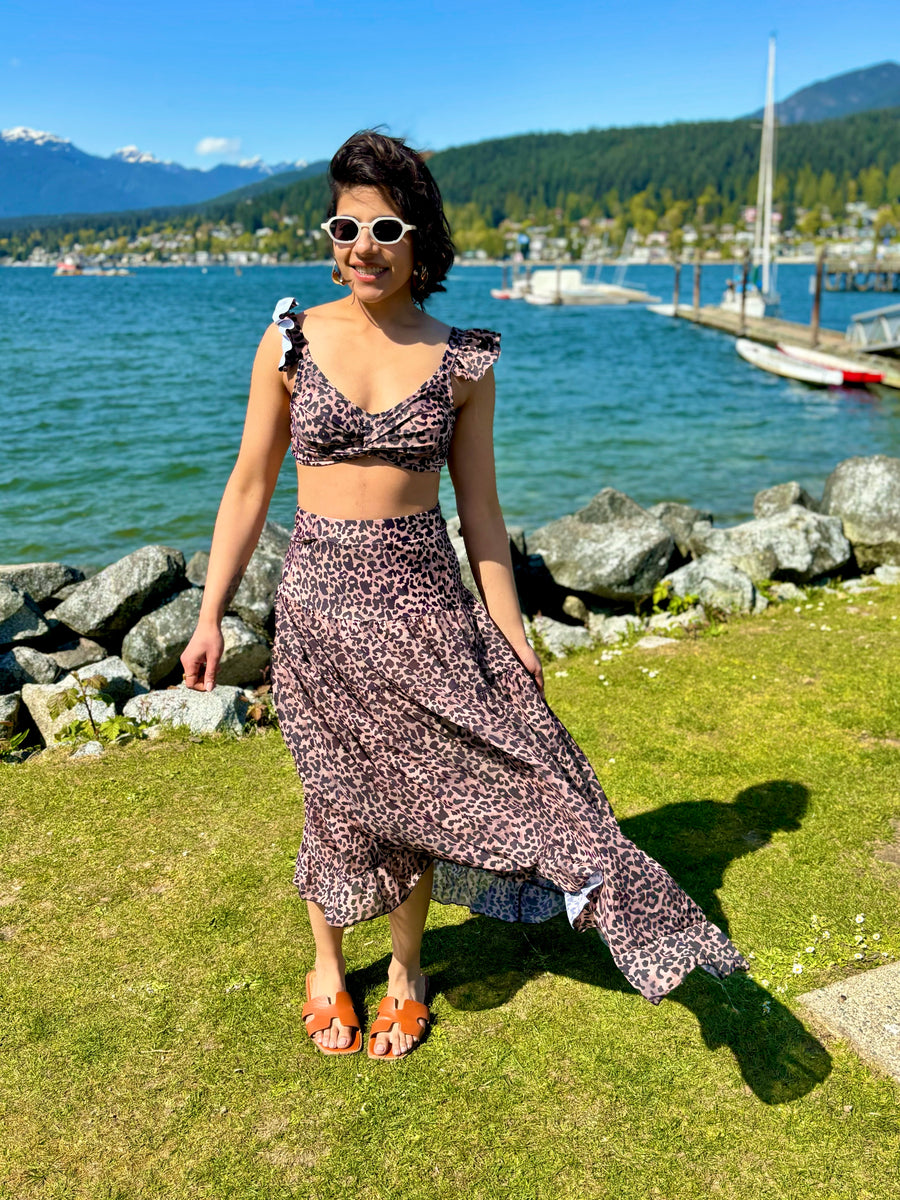 Capri Chic | Swim Cover Up Skirt | Animal Print