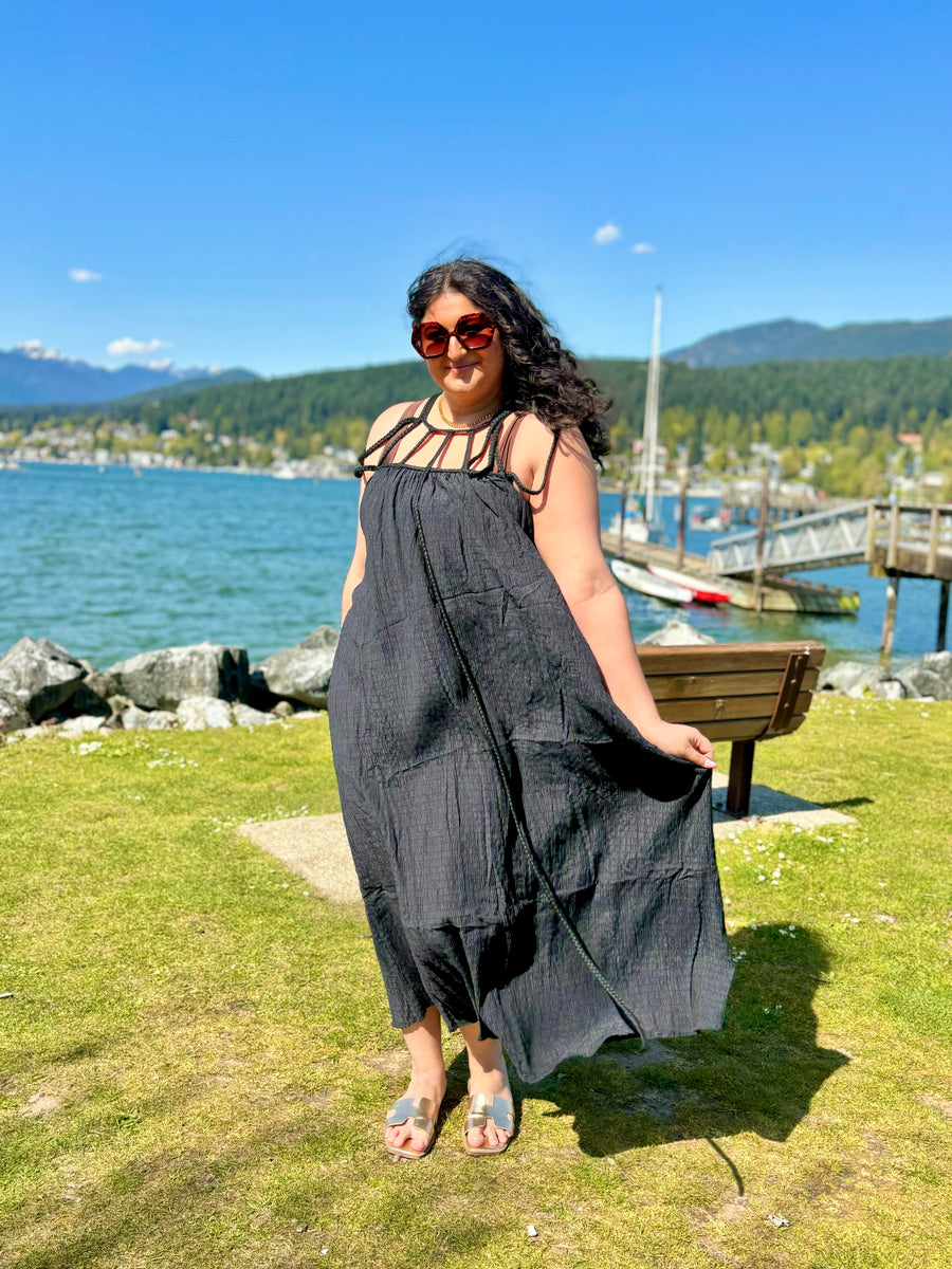 Ciao Bella | Strappy Cover Up Dress | Black